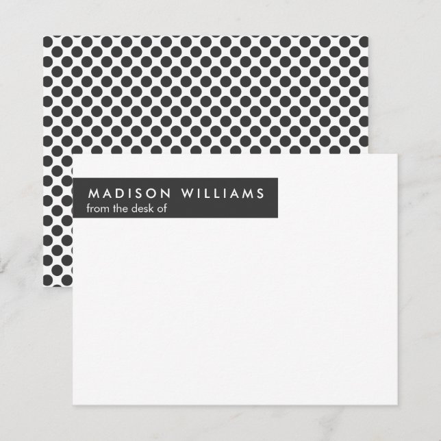 Minimal Dot Stylish Trendy Modern Note Card (Front/Back)