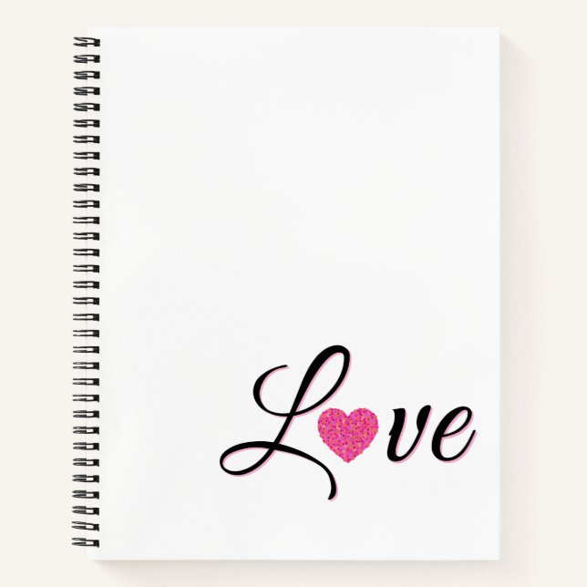 Minimal Dotted Heart Design Notebook (Front)