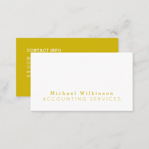 Minimal duo tone elegant business card