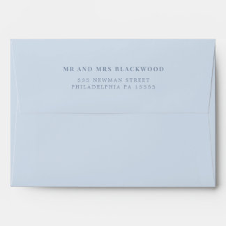 Minimal Dusty Blue Return Address Envelope
