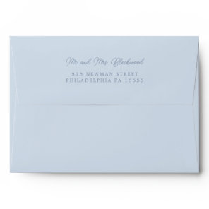 Minimal Dusty Blue Return Script Address Envelope