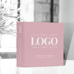 Minimal Dusty Pink Business Company Custom Logo 3 Ring Binder<br><div class="desc">This elegant binder would be great for your business/promotional needs. Easily add the desired logo & text by clicking on the "personalize" option.</div>