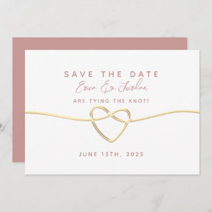 Minimal Dusty Rose Wedding Save The Date