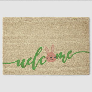Minimal Easter Bunny Welcome Coir Mat