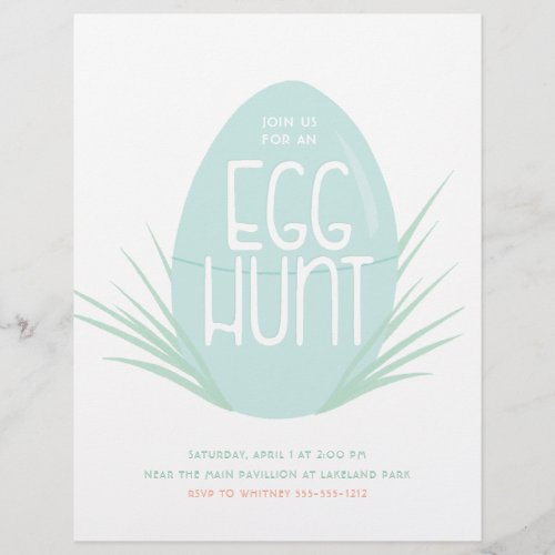 Minimal Easter Egg hunt invitation Flyer