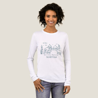 Minimal Eid al Adha Line Art Animal Girls  Tri-Blend Shirt