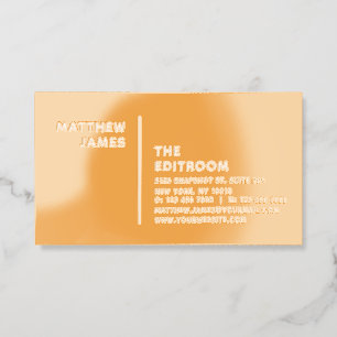 Minimal Electric Orange White Professional Raised Spot UV Business Card