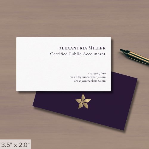 Minimal Elegance Gold Logo Business Card - Product | North Red Vine