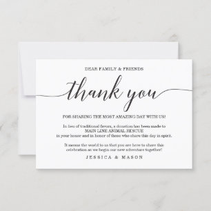 Minimal Elegance In Lieu of Favors Place Card