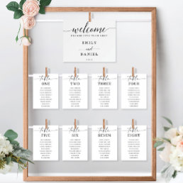 Minimal Elegance Seating Chart Welcome Sign