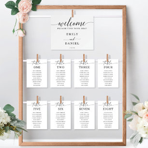 Minimal Elegance Seating Chart Welcome Sign