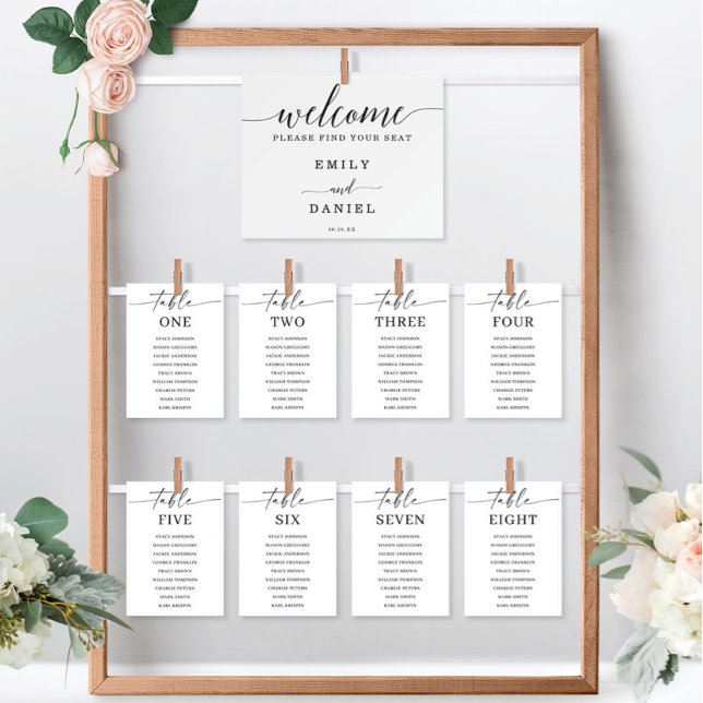 Minimal Elegance Seating Chart Welcome Sign (Creator Uploaded)