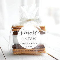 Minimal Elegance S'More Love Favor Classic Round Sticker