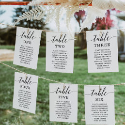 Minimal Elegance Table Numbers Seating Chart