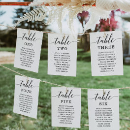 Minimal Elegance Table Numbers Seating Chart