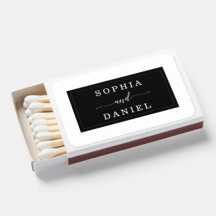 Minimal Elegance Wedding Favors Matchboxes