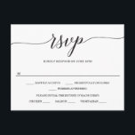 Minimal Elegance Wedding RSVP Postcard<br><div class="desc">Easily customize this beautiful wedding RSVP Postcard with your wedding information. Your guests can make their selections and quickly drop this in the mail! See the entire collection for more matching items!</div>