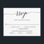 Minimal Elegance Wedding RSVP Postcard<br><div class="desc">Easily customize this beautiful wedding RSVP Postcard with your wedding information. Your guests can make their selections and quickly drop this in the mail! See the entire collection for more matching items!</div>