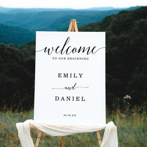 Minimal Elegance Wedding Welcome Sign