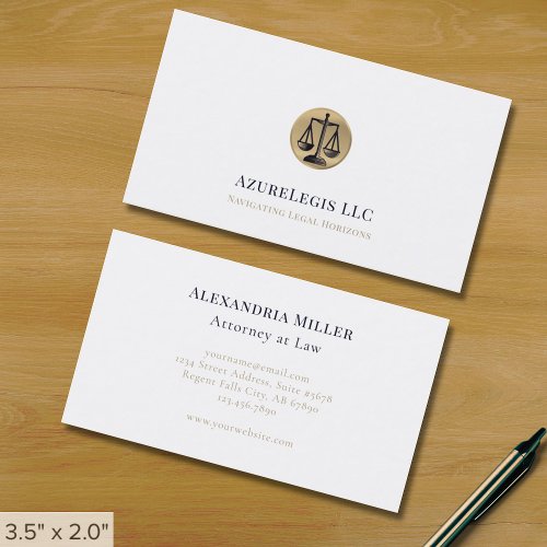 Minimal Elegant Attorney at Law Business Card