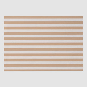 Minimal Elegant Beige Brown Stripes Tissue Paper