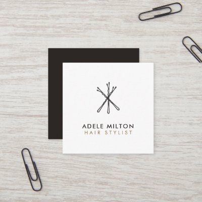 Bobby Pins Hair Stylist Hair Salon Hairdresser Business Card