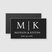 Minimal & Elegant Black & White Monogram Wedding (Front/Back)