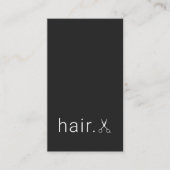 Minimal Elegant Black White Scissors Hairstylist Business Card (Front)