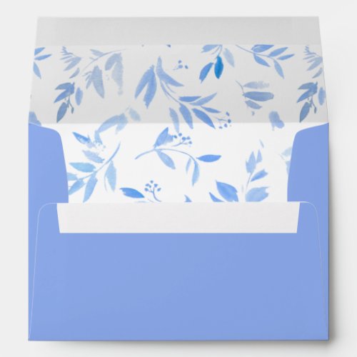 Minimal Elegant Blue Painted Porcelain Envelope