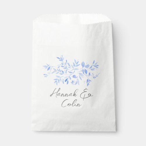 Minimal Elegant Blue Painted Porcelain Favor Bag