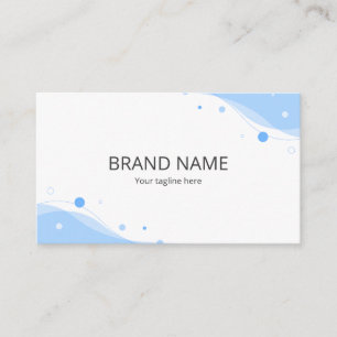 Minimal Elegant Blue Pastel Wave Polka Dot Pattern Business Card