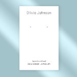 Minimal Elegant Chic Jewelry Earring Display Business Card