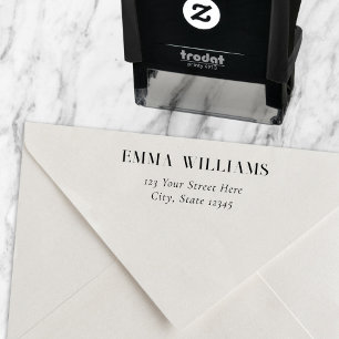 Minimal Elegant Chic Return Address Self-inking Stamp