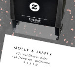 Minimal Elegant Chic Typography Return Address Self-inking Stamp<br><div class="desc">A stylish minimal return address stamp with classic typography in black. The text can be easily customized for a personal touch. A simple,  minimalist and contemporary design to stand out from the crowd!</div>
