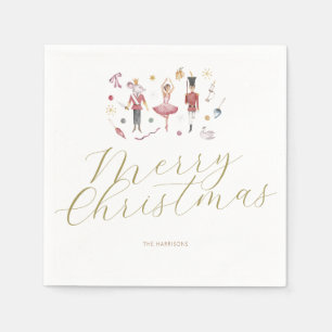 Minimal Elegant Christmas The Nutcracker Holiday Napkins