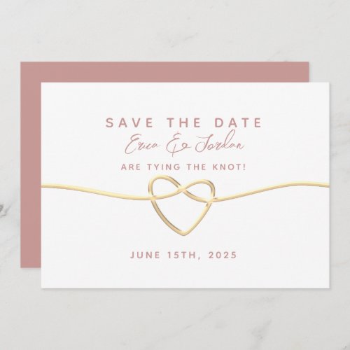 Minimal Elegant Dusty Rose Wedding Save The Date