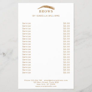 Minimal elegant eyebrow flyer