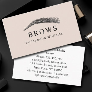 Minimal Elegant Eyebrow Salon Business Card