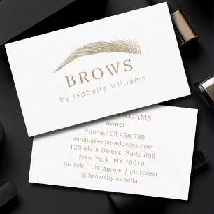 Minimal Elegant Eyebrow Salon Business Card