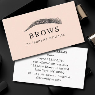 Minimal Elegant Eyebrow Salon Business Card