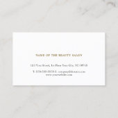 Minimal Elegant Faux Gold Scissors Hair Stylist Business Card (Back)