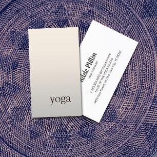 Minimal Elegant Faux Metal Yoga Instructor Business Card
