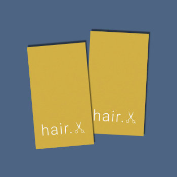 Minimal Elegant Gold White Scissors Hairstylist Business Card by pro_business_card at Zazzle