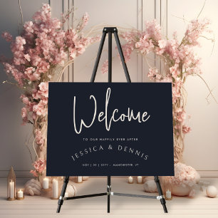Minimal Elegant Handwritten Wedding Welcome Sign