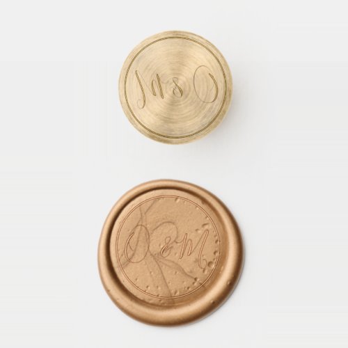 Minimal Elegant Initial Classic Wedding Wax Seal Stamp