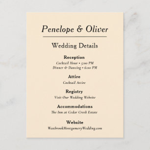 Minimal Elegant Ivory Details Card
