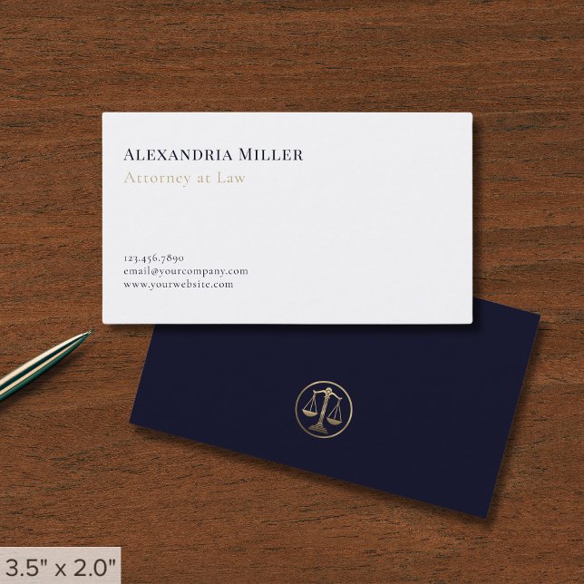 Minimal Elegant Lawyer Business Card (Creator Uploaded)
