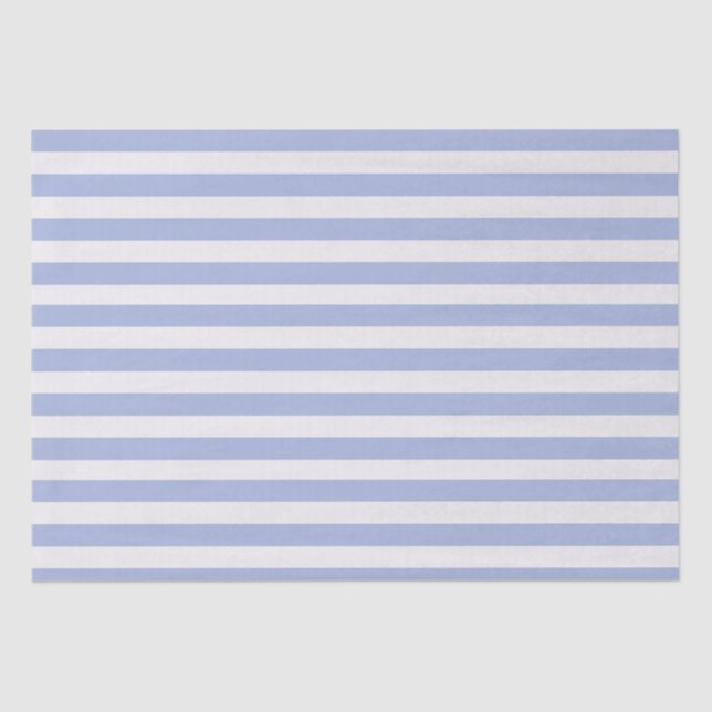 Minimal Elegant Light Blue White Stripes Tissue Paper (Front)