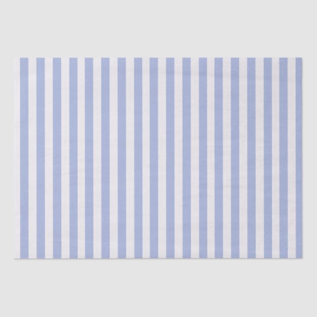 Minimal Elegant Light Blue White Stripes Tissue Paper (Front)