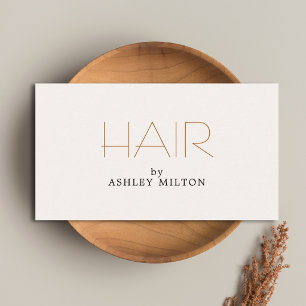 Minimal Elegant Light Pastel Hairstylist Business Card